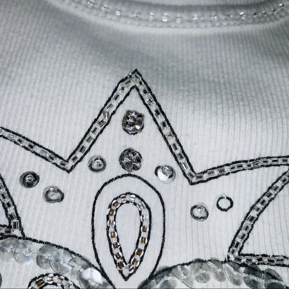 BLING WHITE TANK TOP - Picture 4 of 5